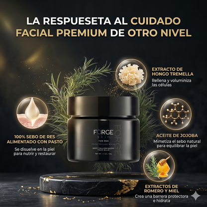 Forge Skin – Bálsamo Facial Antiarrugas con Sebo de Res Premium para Hombres